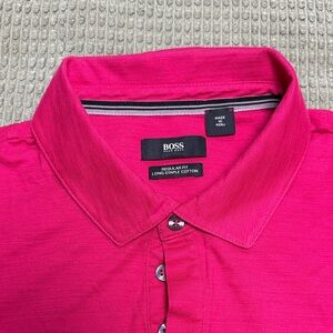 Boss Men's Fuchsia Polo Shirt